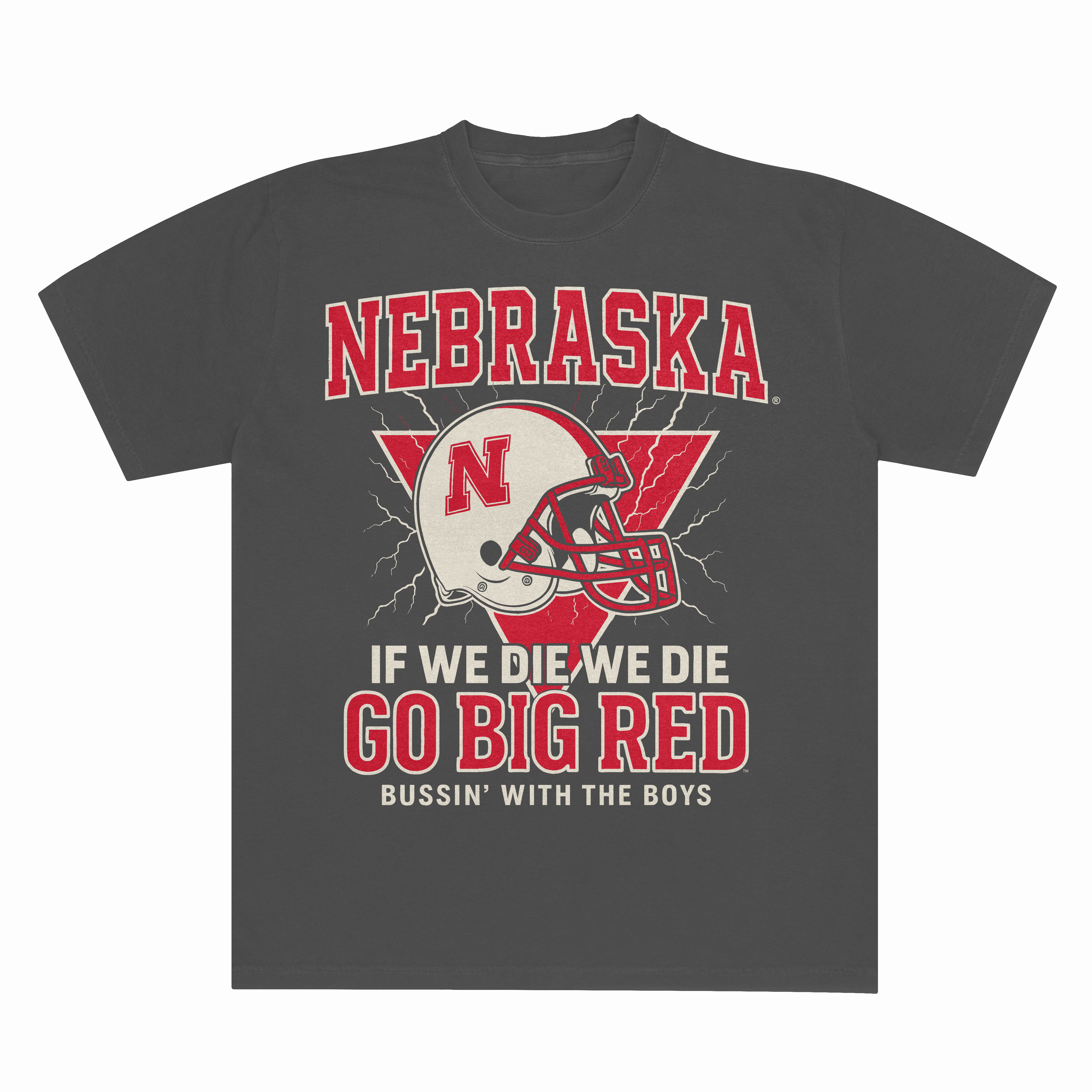 Bussin' x Nebraska Helmet Tee – BUSSIN WITH THE BOYS STORE