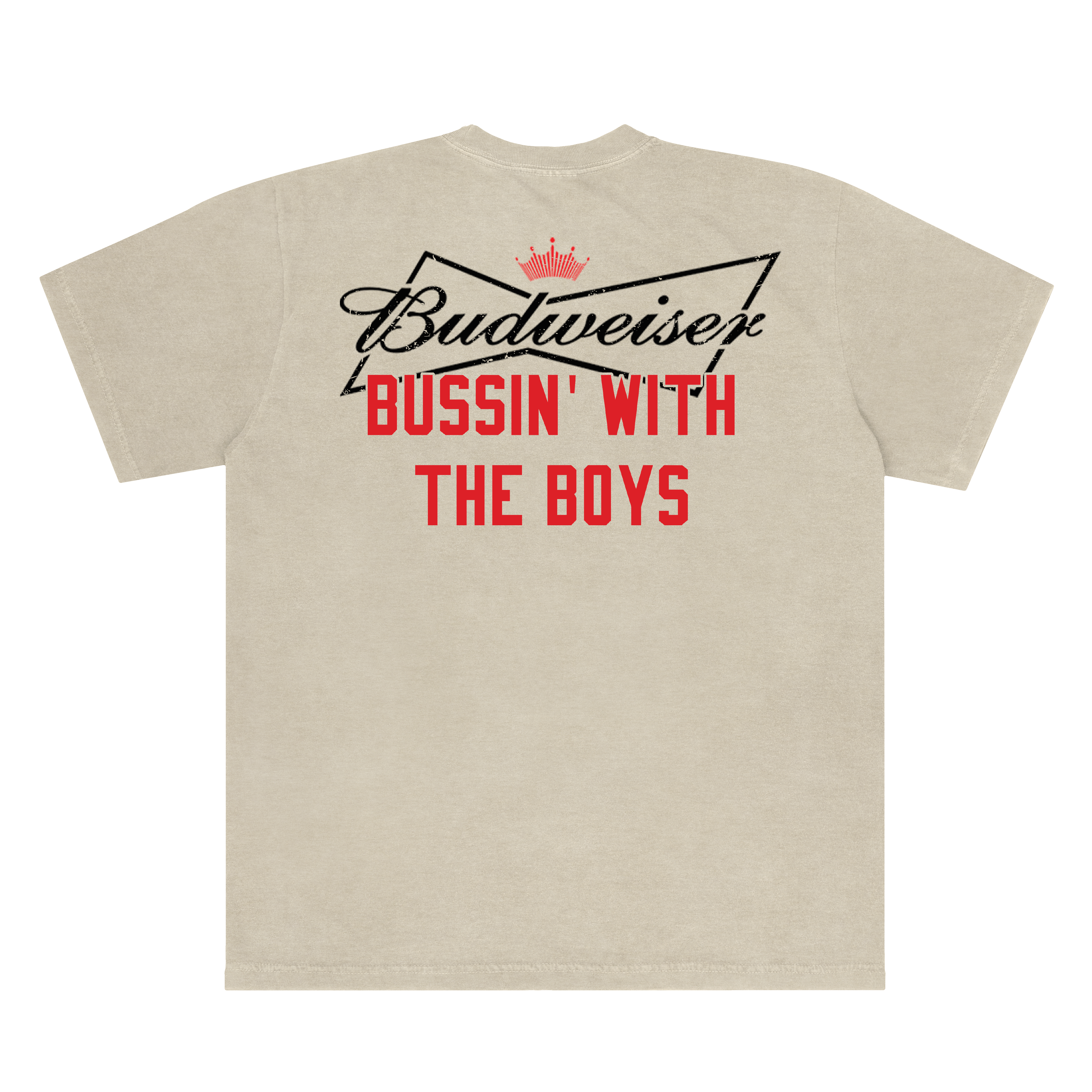 Bussin' x Budweiser Bow Tie Tee – BUSSIN WITH THE BOYS STORE Bussin' x Budweiser Bow Tie Tee – BUSSIN WITH THE BOYS STORE