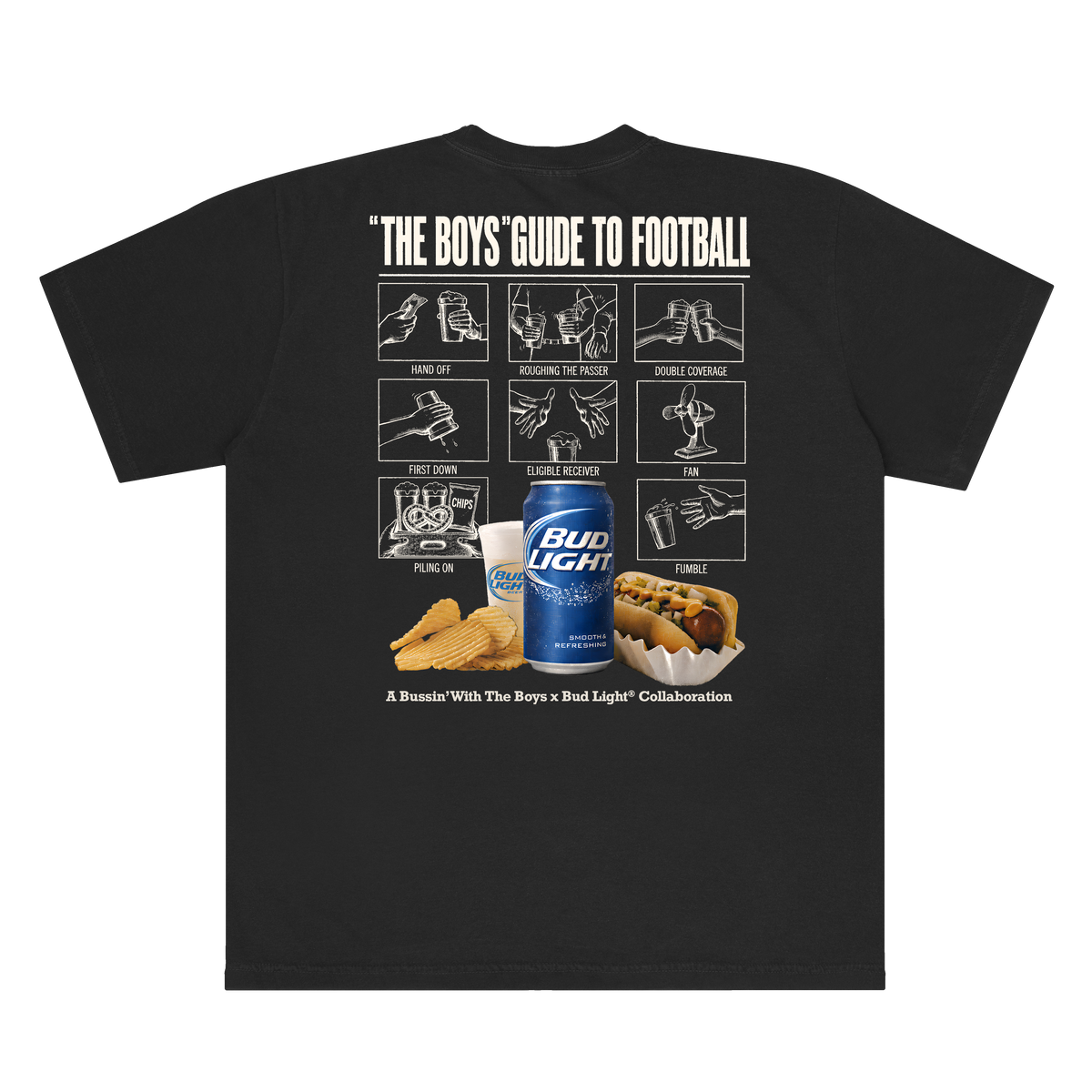 Bussin' x Bud Light Guide to Football Tee
