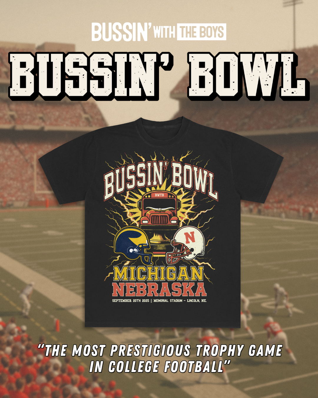 Bussin' Bowl Helmet Clash Tee